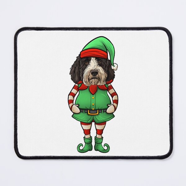Item preview, Funny Christmas Elf Sheepadoodle Dog designed and sold by whyitsme.