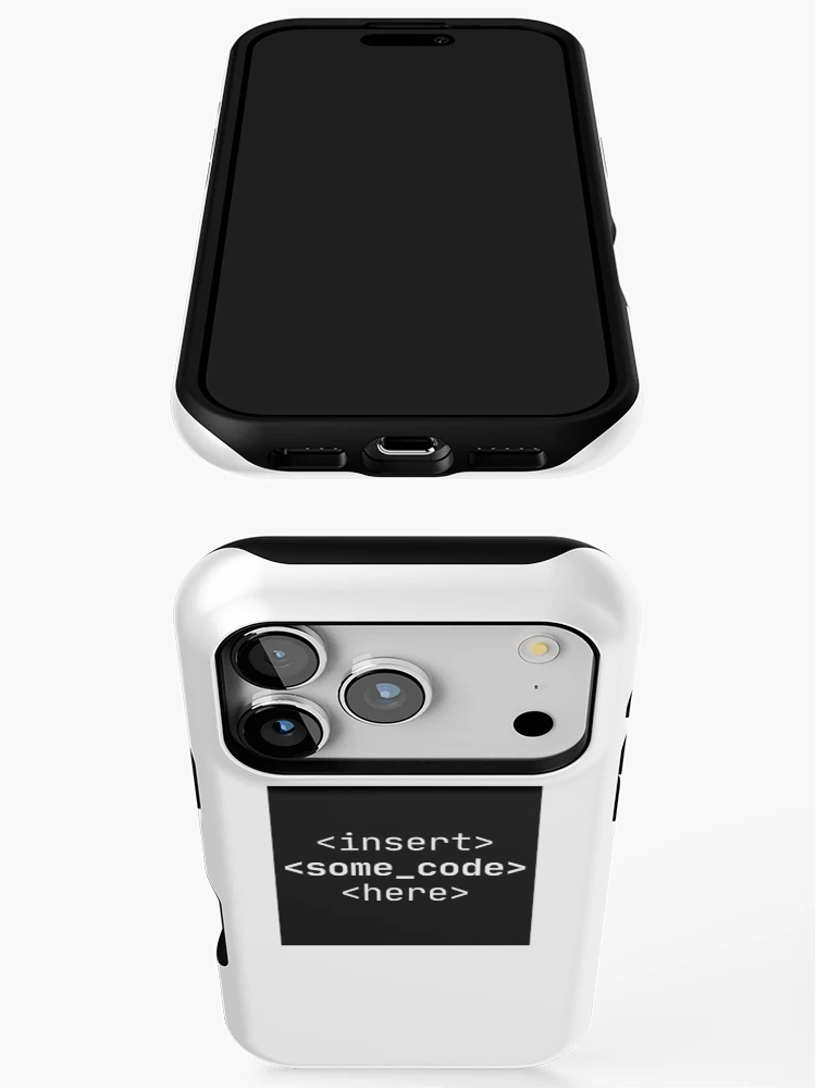 Thumbnail 3 of 4, iPhone Case, Code-Themed Sticker - Insert Some Code Design for Programmers designed and sold by Early Career Designs.