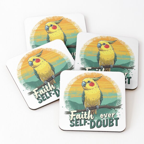 Item preview, Faith Over Self-doubt, Cockatiel  Art designed and sold by Faithloveshop.