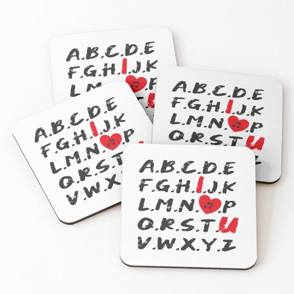 Item preview, ABC I Love You Valentines Day Heart Music Lovers - White Color designed and sold by IT-Express.