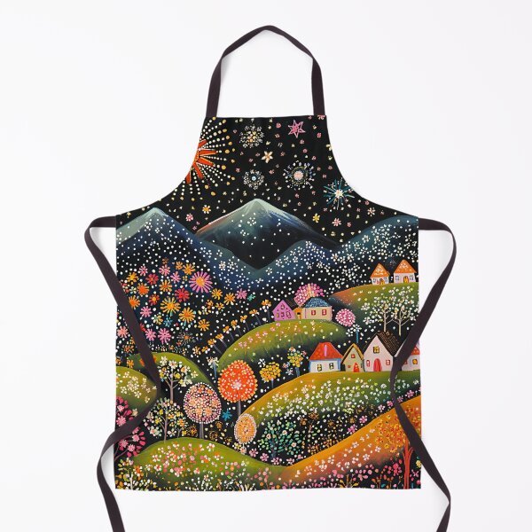 Item preview, Polka Dot Mountains with Floral Gardens designed and sold by Neika Shimm Designs.