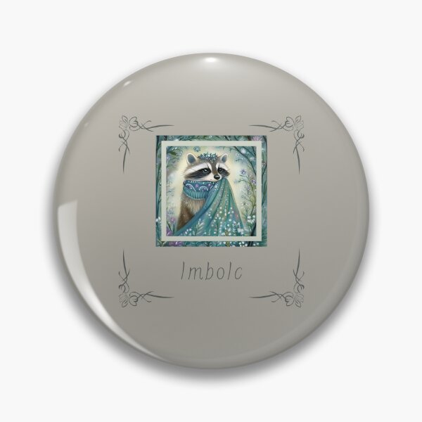 Item preview, Imbolc Raccoon - Magical Celtic Pagan Spring Festival Design designed and sold by MissMutsie.