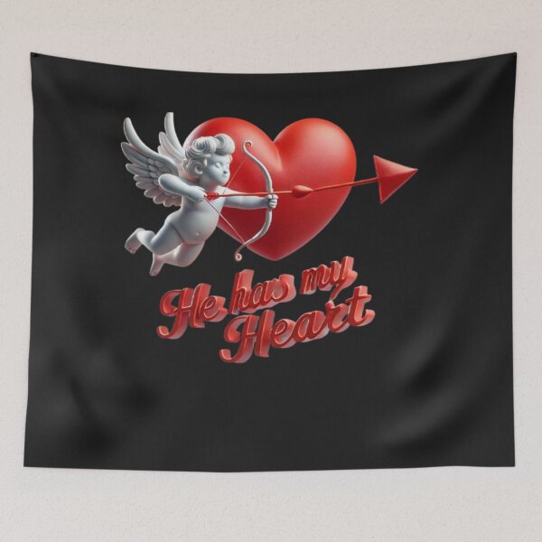 Item preview, Cupid aiming at a heart with loving message. designed and sold by hardingcarl2.