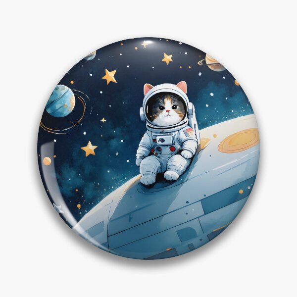 Item preview, CAT-STELLATION Cute Cat-stronaut Sitting On Rocket Ship designed and sold by Lithuane.