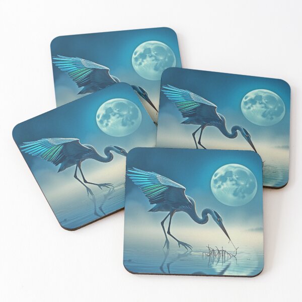 Item preview, Great Blue Heron and Moon designed and sold by Skye Ryan-Evans.