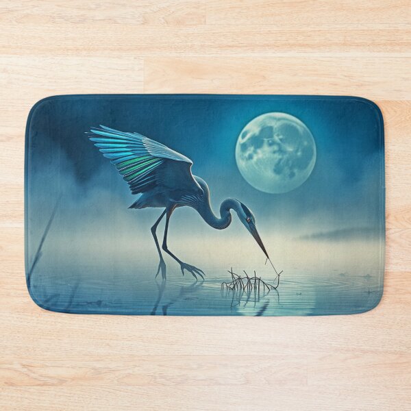 Item preview, Great Blue Heron and Moon designed and sold by Skye Ryan-Evans.