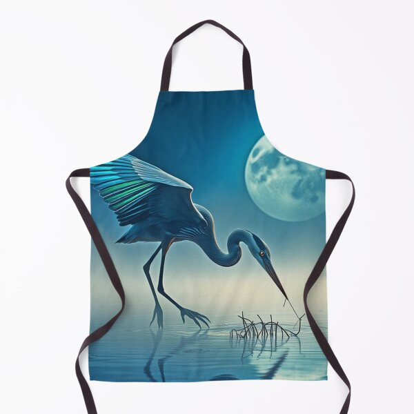 Item preview, Great Blue Heron and Moon designed and sold by Skye Ryan-Evans.