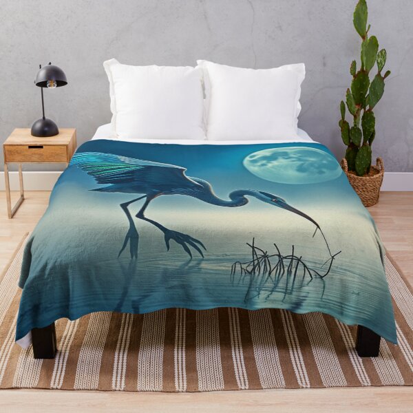 Item preview, Great Blue Heron and Moon designed and sold by Skye Ryan-Evans.