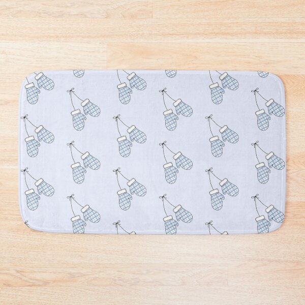 Item preview, Hand drawn Blue plaid mittens  designed and sold by toastysketches.