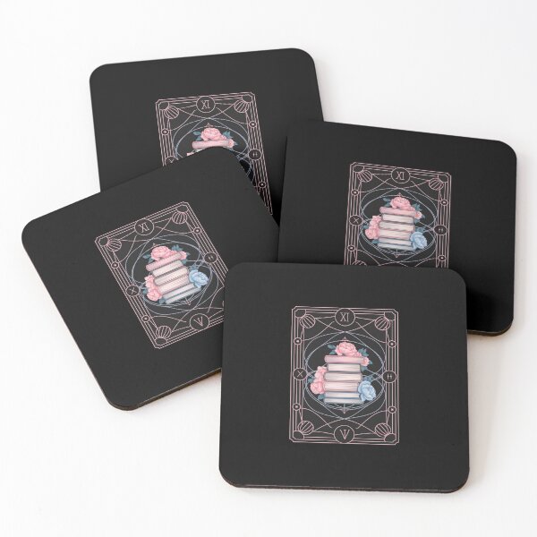 Item preview, Pink and blue floral bookish tarot designed and sold by Mateusz Majcherek.