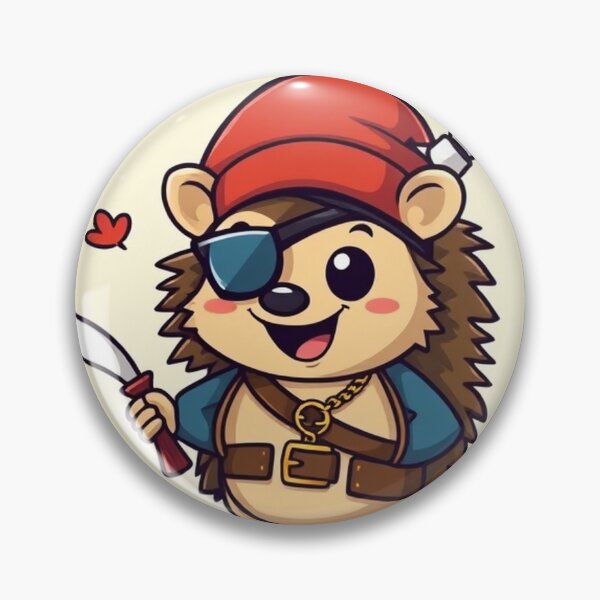 Item preview, Cute Hedgehog Pirates Vector Illustration designed and sold by hjian8219.
