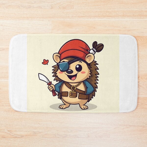 Item preview, Cute Hedgehog Pirates Vector Illustration designed and sold by hjian8219.