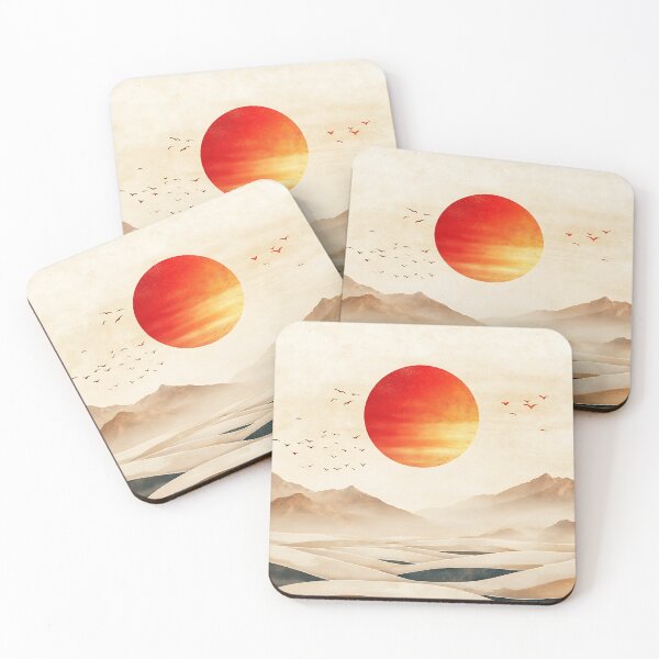 Item preview, Ukiyo-e  Serene Japanese Sun Rising Over Tranquil Landscape designed and sold by daila70.