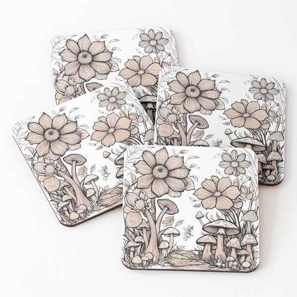 Item preview, Enchanted Forest - fairies, mushrooms and towering giant flowers designed and sold by AlinaSCorner.
