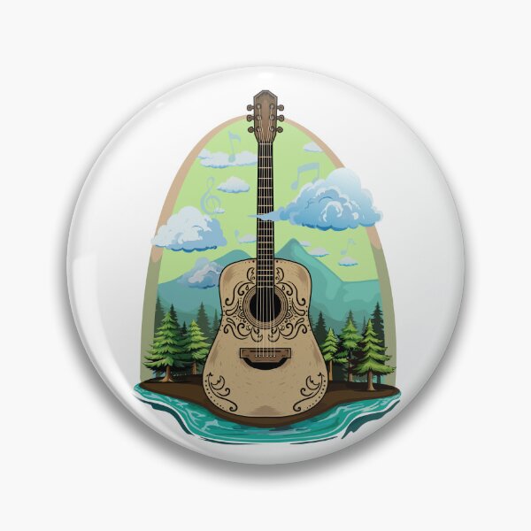 Aperçu de l'œuvre Guitare acoustique Smokey Mountain créée et vendue par SaltCreatives.