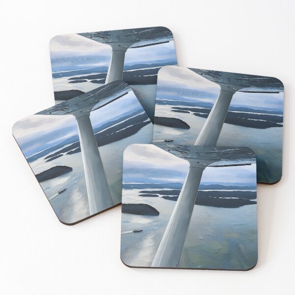 Item preview, Flying near San Juan Islands Washington (Oil Painting) designed and sold by flyscenicair.