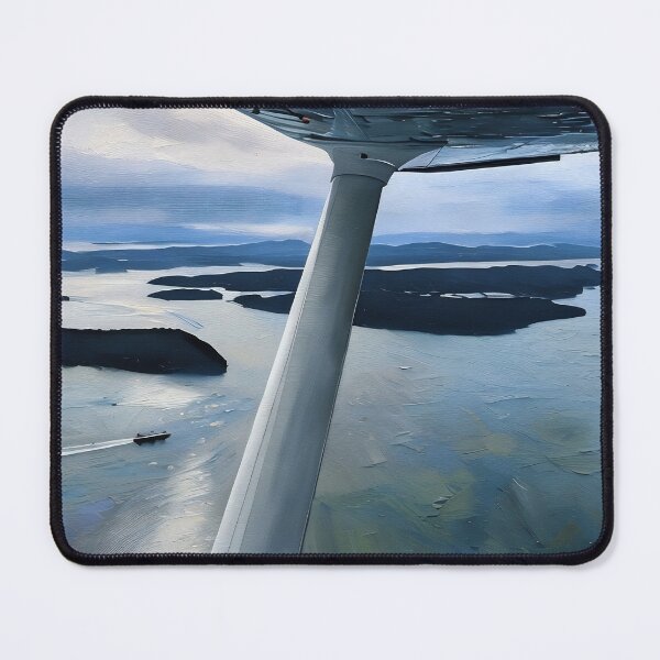 Item preview, Flying near San Juan Islands Washington (Oil Painting) designed and sold by flyscenicair.