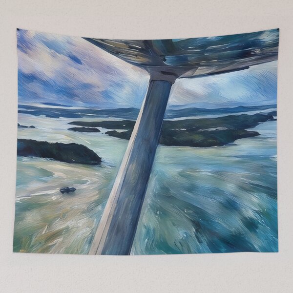 Item preview, Flying near San Juan Islands Washington (Pastel) designed and sold by flyscenicair.