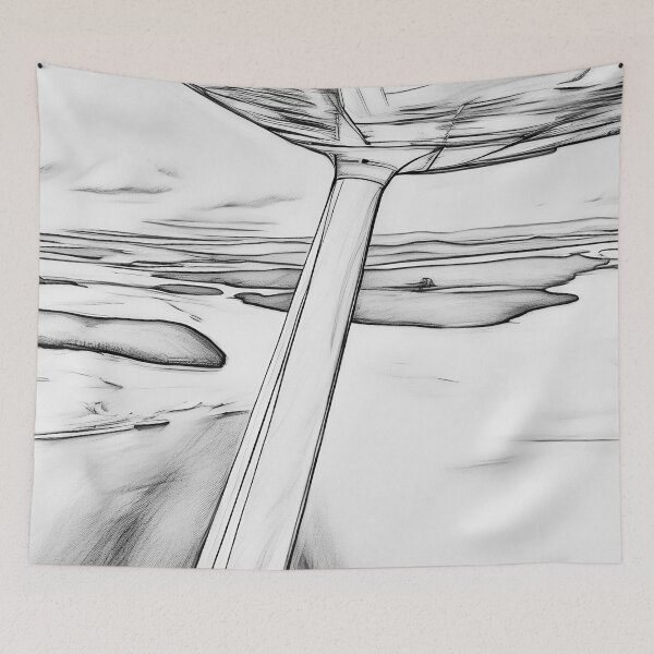 Item preview, Flying near San Juan Islands Washington (Sketch) designed and sold by flyscenicair.