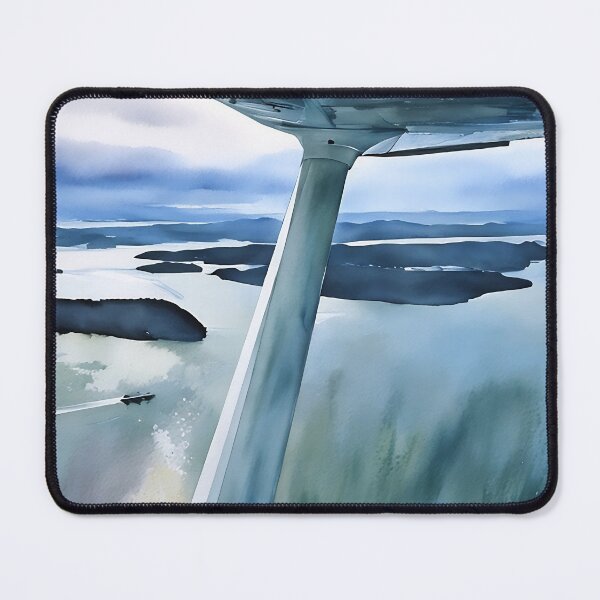 Item preview, Flying near San Juan Islands Washington (Watercolor) designed and sold by flyscenicair.