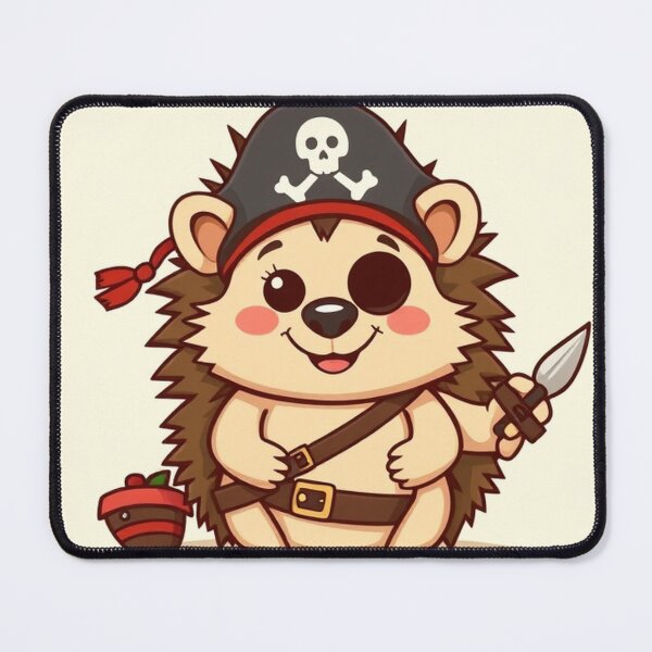 Item preview,  Cute Hedgehog Pirates Vector Illustration designed and sold by hjian8219.