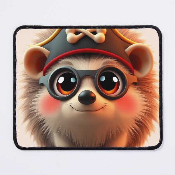 Item preview, Cute Hedgehog Pirates Vector Illustration designed and sold by hjian8219.