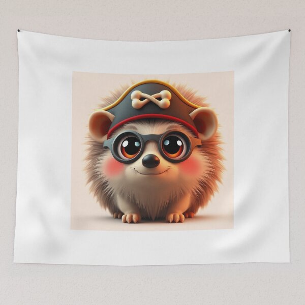Item preview, Cute Hedgehog Pirates Vector Illustration designed and sold by hjian8219.