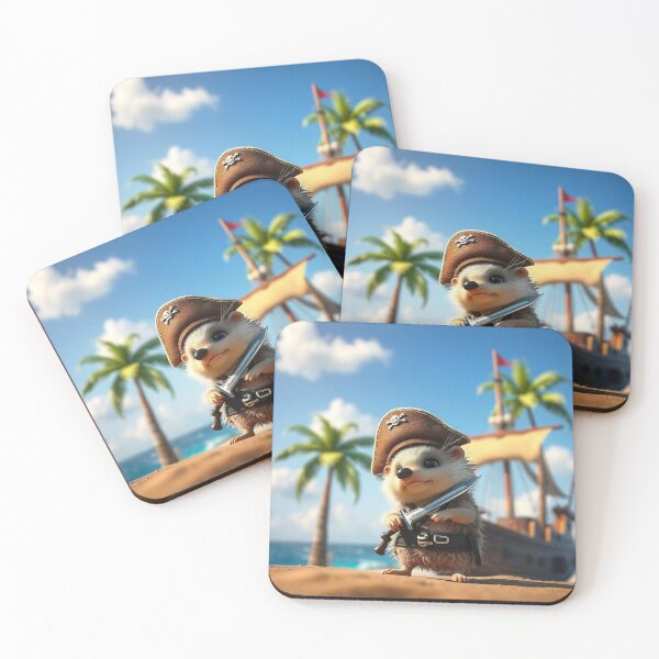Item preview, Cute Hedgehog Pirates Vector Illustration designed and sold by hjian8219.