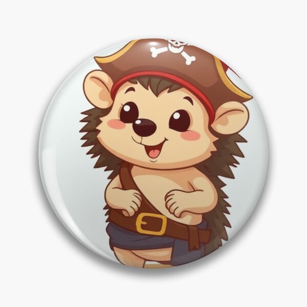 Item preview, Cute Hedgehog Pirates Vector Illustration designed and sold by hjian8219.