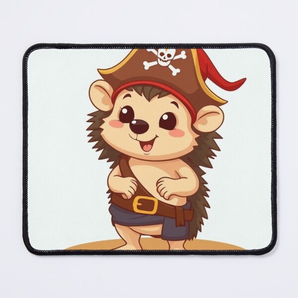 Item preview, Cute Hedgehog Pirates Vector Illustration designed and sold by hjian8219.