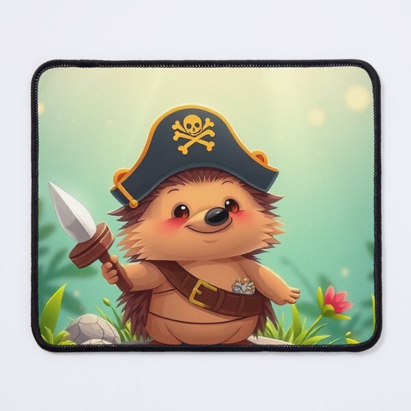 Item preview, Cute Hedgehog Pirates Vector Illustration designed and sold by hjian8219.