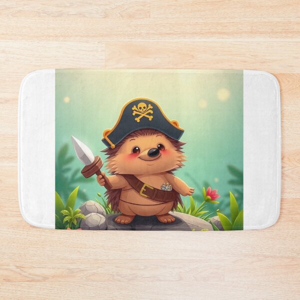 Item preview, Cute Hedgehog Pirates Vector Illustration designed and sold by hjian8219.