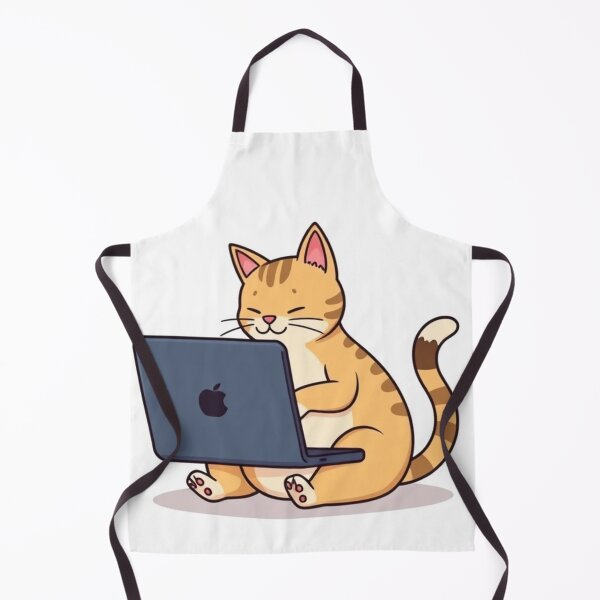 Item preview, cat working on laptop designed and sold by hjian8219.