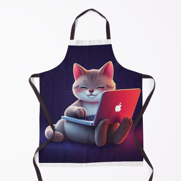 Item preview, cat working on laptop designed and sold by hjian8219.