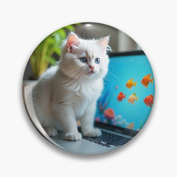 Item preview, cat working on laptop designed and sold by hjian8219.