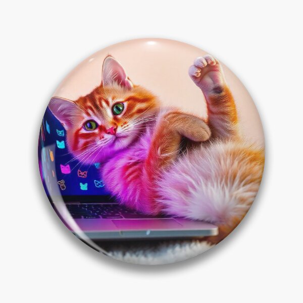 Item preview, cat working on laptop designed and sold by hjian8219.