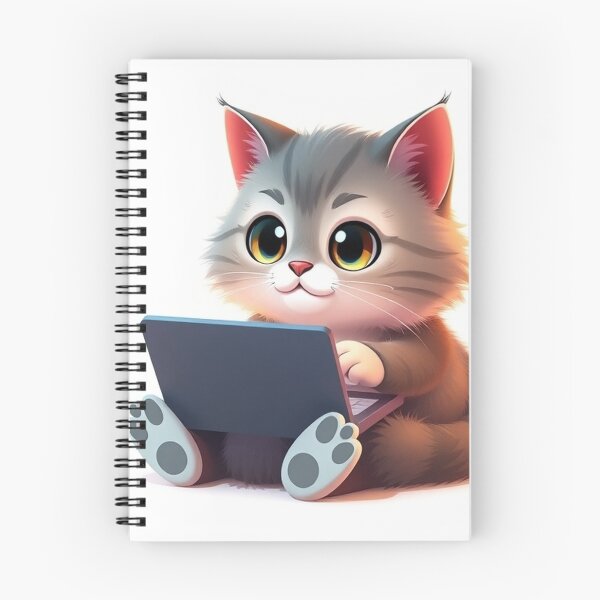Item preview, cat working on laptop designed and sold by hjian8219.