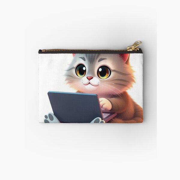 Item preview, cat working on laptop designed and sold by hjian8219.