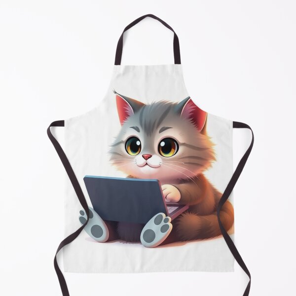 Item preview, cat working on laptop designed and sold by hjian8219.