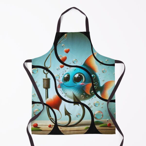 Item preview, Hooked on You & Adorable Fishing Love Design with Heart Bubbles designed and sold by drip.design.co.