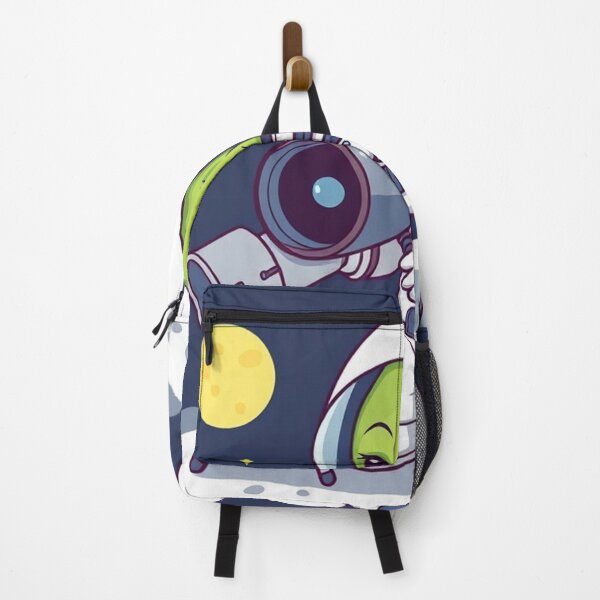 Item preview, Cute Astronaut Observing Alien with Telescope Vector Illustration designed and sold by hjian8219.