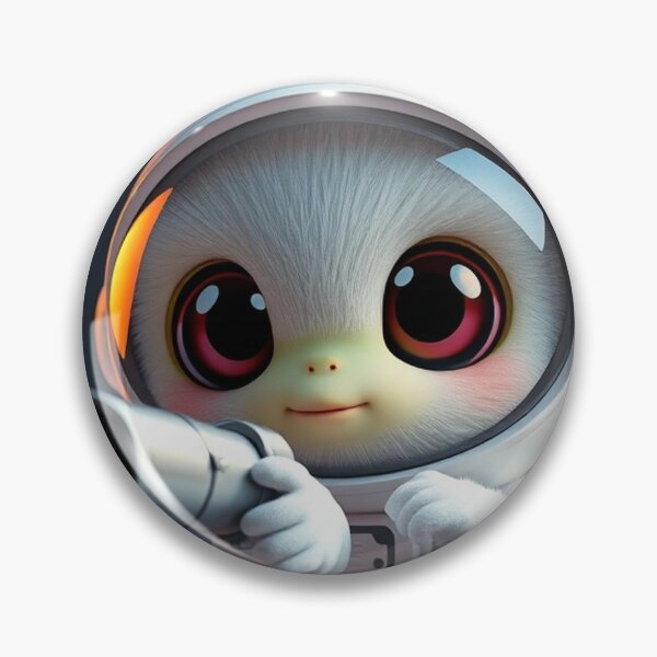 Item preview, Cute Astronaut Observing Alien with Telescope Vector Illustration designed and sold by hjian8219.