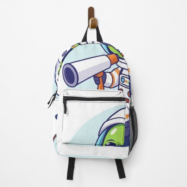 Item preview, Cute Astronaut Observing Alien with Telescope Vector Illustration designed and sold by hjian8219.