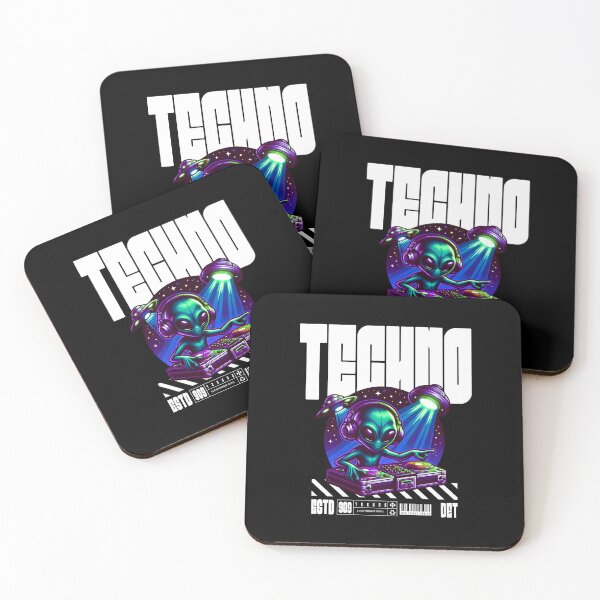 Artikelvorschau, TECHNO - Alien DJ UFO Decks (Weiß) entworfen und verkauft von Discothreadz.