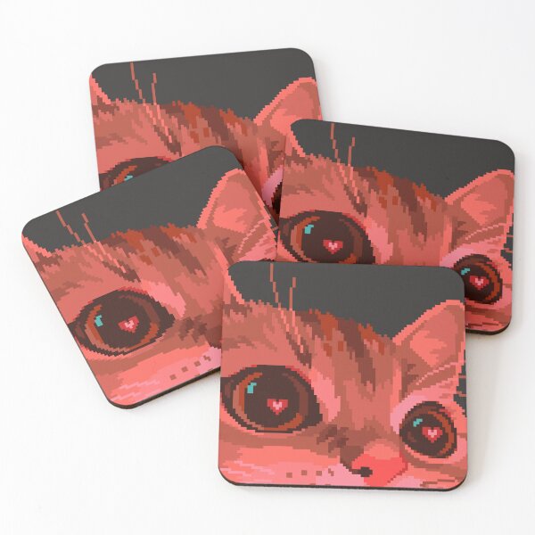 Item preview, Pixel Heart Eyes Cat designed and sold by Tofu's Pixel Art Store.