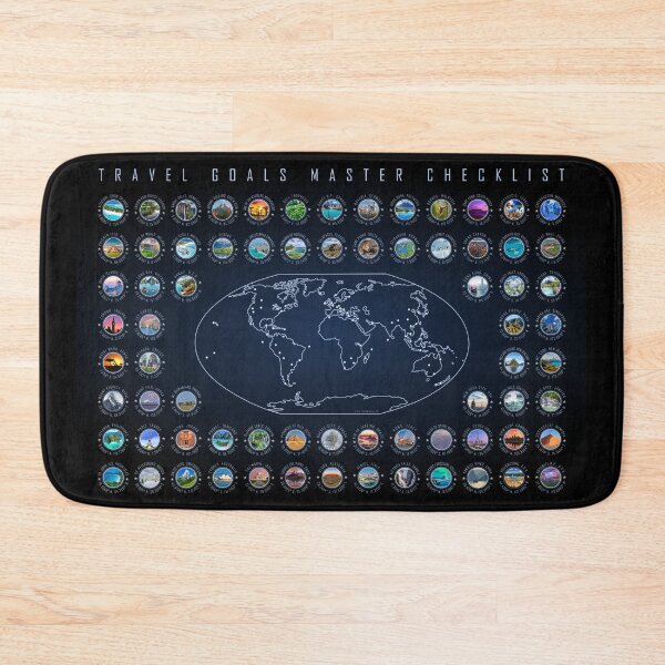 Item preview, Travel Goals Master Checklist Graphic designed and sold by CustomTravelArt.
