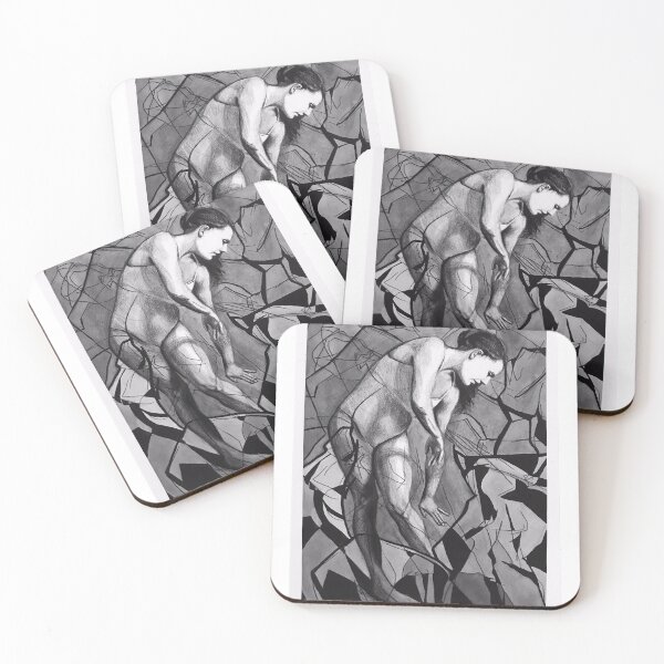 Item preview, Dancing Woman Figure Drawing Cubist Landscape designed and sold by Kylie Anderson.