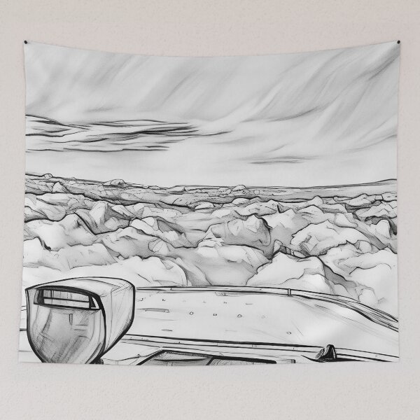Item preview, Flying over top of clouds (Sketch) designed and sold by flyscenicair.