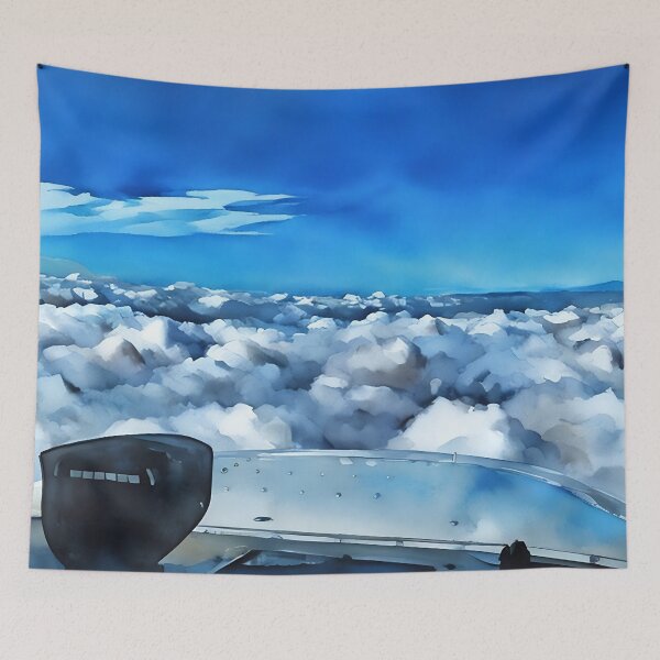 Item preview, Flying over top of clouds (Watercolor) designed and sold by flyscenicair.