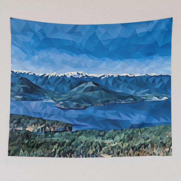 Item preview, Spring Olympic Mountains (Poly Art) designed and sold by flyscenicair.